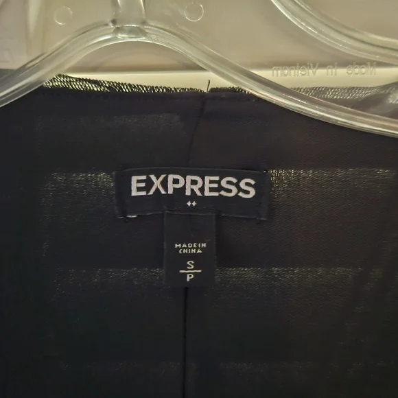 Express Long Sleeve Black and Silver Sequin Dress - Picture 3 of 4